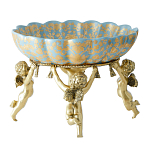 Чаша с орнаментом на бронзовых ножках в виде ангелов Eden Garden варинант исполнения - 1 | Loft Concept в Саратове