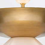 Подвесной светильник латунного цвета с конусовидным белым плафоном Quintiesse варинант исполнения - 11 | Loft Concept в Саратове