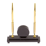 Часы настольные с двумя ручками из натурального камня Stone Clock варинант исполнения - 7 | Loft Concept в Саратове