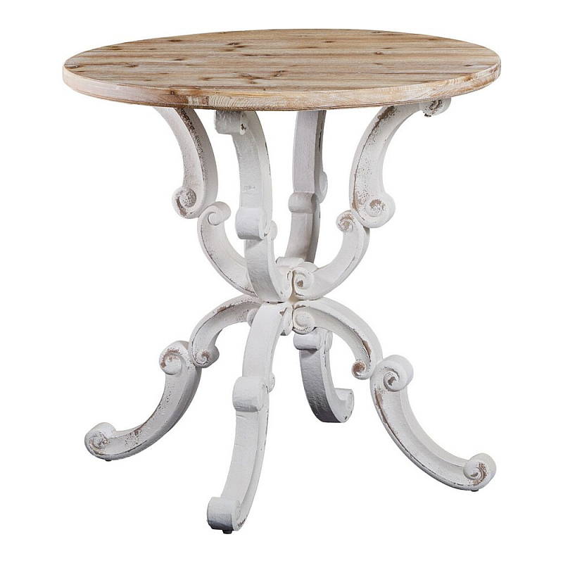 Стол обеденный в стиле прованс Provence Wooden Table Белый Кремовый в Саратове | Loft Concept 