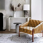 Дизайнерский журнальный стол с чёрной круглой столешницей Visanyp варинант исполнения - 3 | Loft Concept в Саратове