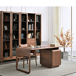 Стол рабочий округлой формы с 3-мя ящиками  Working Moonnut Table варинант исполнения - 3 | Loft Concept в Саратове