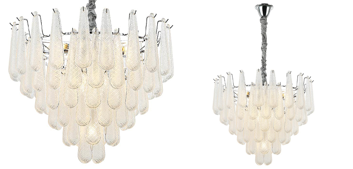 Люстра Textured Glass Drops Chandelier 19 Люстра Textured Glass Drops Chandelier 19 - Loft-Concept в Саратове