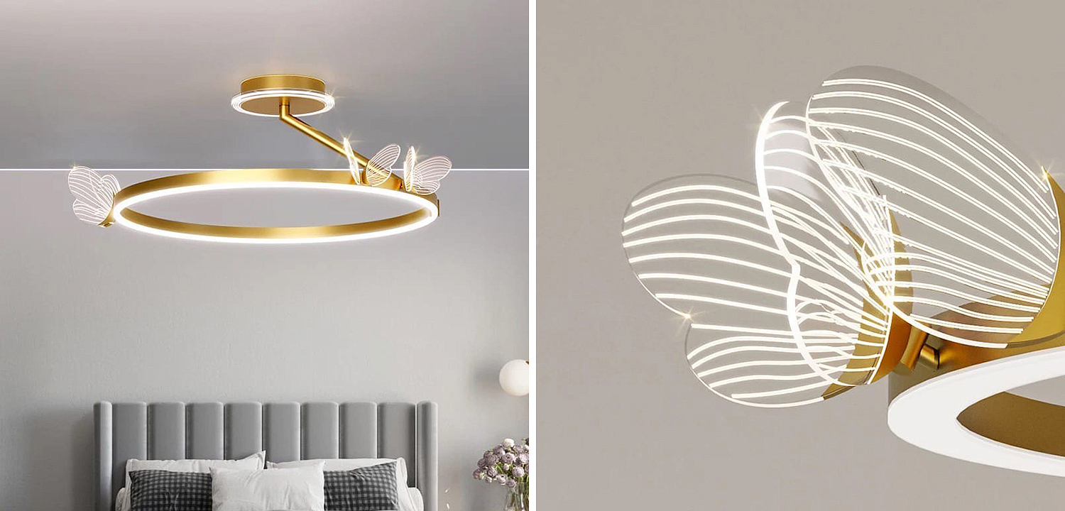 Потолочная люстра с бабочками Butterfly Ceiling Lamp F Потолочная люстра с бабочками Butterfly Ceiling Lamp F - Loft-Concept в Саратове