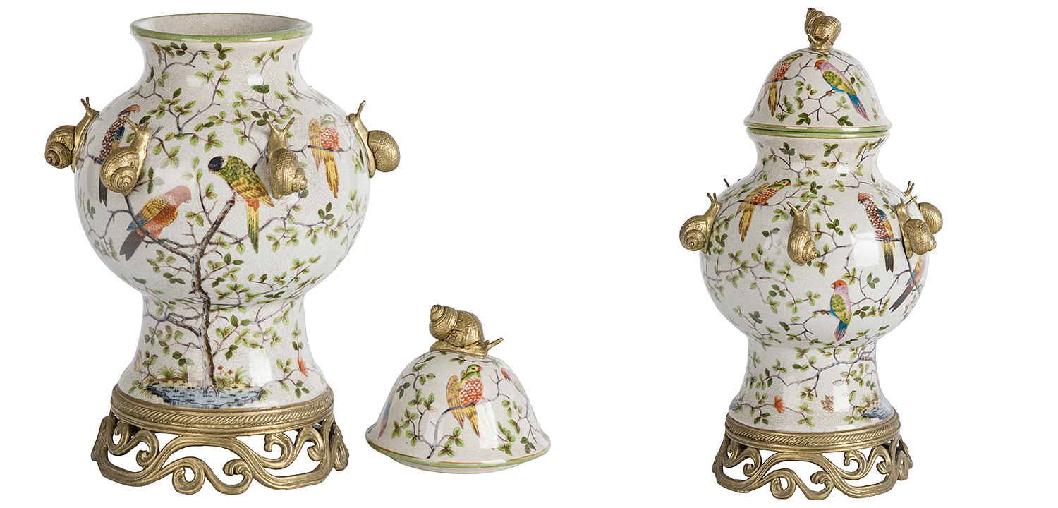 Ваза с крышкой Golden Snails Vase Ваза с крышкой Golden Snails Vase - Loft-Concept в Саратове