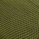 Плед из хлопка жемчужной вязки оливкового цвета Waffle Comfort варинант исполнения - 3 | Loft Concept в Саратове