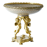 Чаша фарфоровая на двух бронзовых ангелах Eden Garden варинант исполнения - 2 | Loft Concept в Саратове