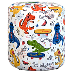 Пуф детский круглый с принтом Dinosaurs CHILDHOOD варинант исполнения - 1 | Loft Concept в Саратове
