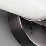 Бра с вытянутым цилиндрическим плафоном из белого алебастра на круглом основании Темная Латунь Cryptocrystalline Stone варинант исполнения - 3 | Loft Concept в Саратове