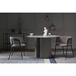 Стул полукруглый с каркасом из металла и мягким сиденьем и спинкой Soft Chenille варинант исполнения - 3 | Loft Concept в Саратове