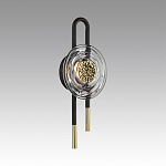 Бра черного цвета с круглым прозрачным стеклянным плафоном Virelia  варинант исполнения - 2 | Loft Concept в Саратове