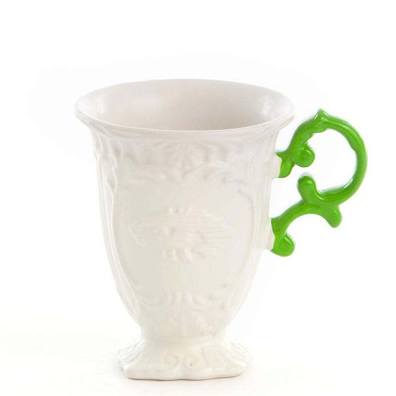 Кружка Seletti I-Mug Green Белый Зеленый Кружка Seletti I-Mug Green Белый Зеленый в Саратове | Loft Concept