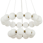 Многоярусная кольцевая люстра с плафонами шары Rings Suspension Light Chandelier варинант исполнения - 1 | Loft Concept в Саратове
