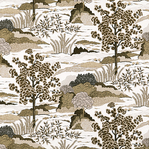 Ткань Velours landscape Beige пейзах N 1190