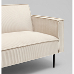 Диван современный вельветовый прямой Worcester Молочный варинант исполнения - 3 | Loft Concept в Саратове