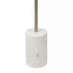 Торшер золотистый с 2-мя подвижными плафонами на белом мраморном основании Streams of Light варинант исполнения - 3 | Loft Concept в Саратове