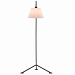 Торшер с черным наклонным корпусом и конусовидным абажуром Black Tripod варинант исполнения - 3 | Loft Concept в Саратове