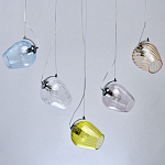 Люстра линейная с 5-ю разноцветными стеклянными плафонами Kaleido варинант исполнения - 4 | Loft Concept в Саратове