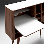 Дизайнерский комод-буфет на высоких ножках с выдвижными ящиками и открытыми полками Joshar варинант исполнения - 4 | Loft Concept в Саратове