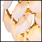 Люстра четырехъярусная с подвесками в форме дисков Cryptocrystalline Stone варинант исполнения - 1 | Loft Concept в Саратове