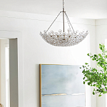 Люстра декорированная цветами из стекла Lightness of Flowers варинант исполнения - 3 | Loft Concept в Саратове