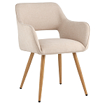 Стул в рогожке бежевого цвета NEASAN STOOL варинант исполнения - 1 | Loft Concept в Саратове