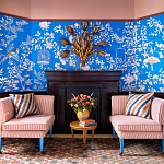 Обои ручная роспись Houghton Canton Blue варинант исполнения - 3 | Loft Concept в Саратове