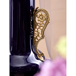 Ваза темно-синяя фарфоровая с бронзовыми ручками и ножками Eden Garden варинант исполнения - 5 | Loft Concept в Саратове