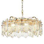 Люстра подвесная круглая с хрустальными овальными подвесками Harmonica варинант исполнения - 1 | Loft Concept в Саратове