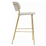 Стул барный широкой полукруглой спинкой на золотистых ножках Chair Smooth Shapes варинант исполнения - 2 | Loft Concept в Саратове