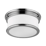 Потолочный светильник для ванных комнат цвета хром с вытянутым плафоном из молочного стекла Feiss варинант исполнения - 1 | Loft Concept в Саратове