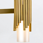 Люстра цвета латунь с 4-мя матовыми цилиндрическими плафонами Elstead Lighting варинант исполнения - 4 | Loft Concept в Саратове