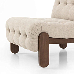 Кресло с деревянным каркасом и обивкой из ткани букле Medieval Furniture варинант исполнения - 4 | Loft Concept в Саратове