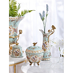 Шкатулка голубого цвета с цветочными орнаментами Blue Garden варинант исполнения - 6 | Loft Concept в Саратове