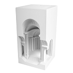 Встраиваемый в стену гипсовый светильник под покраску с арками и рельефными колоннами Antiquity Athena варинант исполнения - 2 | Loft Concept в Саратове