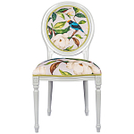 Стул светло-серый из натурального бука с изображением птицы в саду Blooming Birds варинант исполнения - 1 | Loft Concept в Саратове