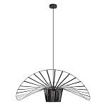 Подвесной светильник чёрного цвета с металлическим каркасом в форме веера Friture Vertigo Pendant варинант исполнения - 1 | Loft Concept в Саратове