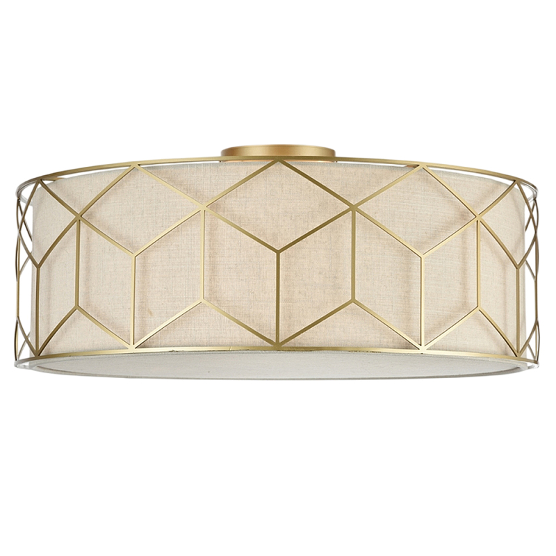 Потолочный светильник Messina Е27 Золотой Бежевый в Саратове | Loft Concept 