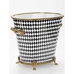 Фарфоровое кашпо Black and white square варинант исполнения - 2 | Loft Concept в Саратове