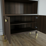 Книжный Стеллаж Elsa Dreams Walnut с задней стенкой варинант исполнения - 4 | Loft Concept в Саратове