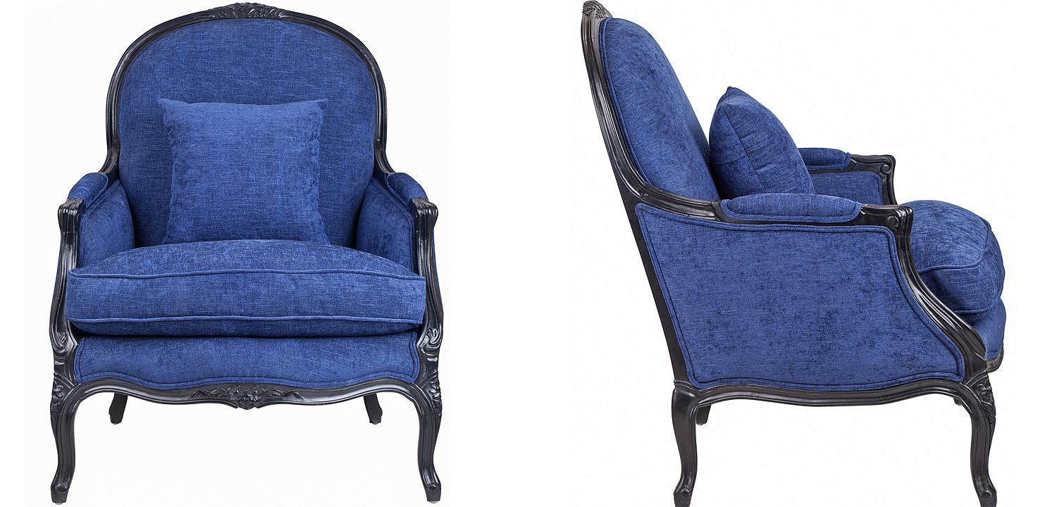 Кресло Bernard Armchair blue Кресло Bernard Armchair blue - Loft-Concept в Саратове