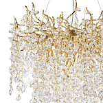 Люстра с хрустальными подвесками на металлических ветках Fairytree Light Gold Chandelier 14 варинант исполнения - 3 | Loft Concept в Саратове
