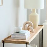 Консоль деревянной столешницей и полкой Wooden Table Top and Shelf варинант исполнения - 4 | Loft Concept в Саратове