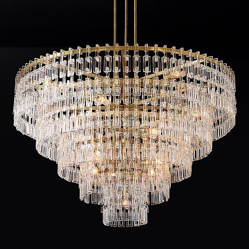 Люстра Marignan Round Chandelier 120 Прозрачное Стекло Золотой Люстра Marignan Round Chandelier 120 Прозрачное Стекло Золотой в Саратове | Loft Concept