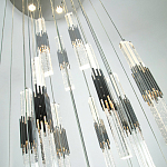 Люстра с прямоугольными плафонами из хрусталя Esme Rectangular Crystal Chrome Chandelier варинант исполнения - 3 | Loft Concept в Саратове