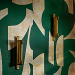 Обои ручная роспись в стиле Арт-деко Symphony Original colourway on Jade silk dupion варинант исполнения - 2 | Loft Concept в Саратове