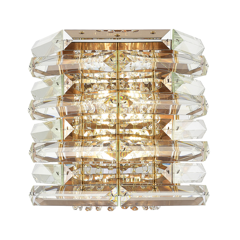 Бра в классическом хрустальном обрамлении Light Garland Прозрачное Стекло Медь Никель в Саратове | Loft Concept 