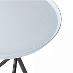 Столик приставной с круглой серой столешницей и черным основанием Round Stable Table варинант исполнения - 3 | Loft Concept в Саратове