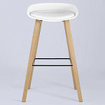 Барный стул на ножках из натурального дерева Boras White варинант исполнения - 3 | Loft Concept в Саратове