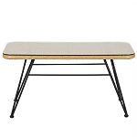 Журнальный столик с столешницей из ротанга и стекла Wicker Tabletop Under Glass варинант исполнения - 1 | Loft Concept в Саратове